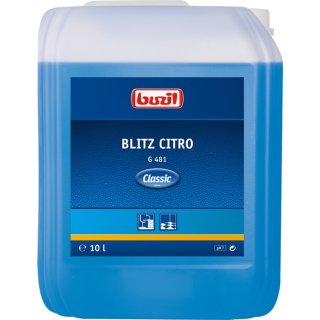 Buzil G481 Blitz Citro 10 liter Neutral all-purpose cleaner with fresh citrus scent