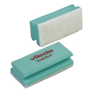 Vileda High Foam Scourer Non-Scratch Cleaning Scourer green 10 Pieces/pack