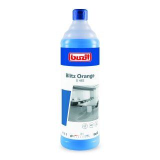 Buzil G482 Blitz Orange 1 liter / 33.8 oz Neutral all-purpose cleaner with fresh orange scent 